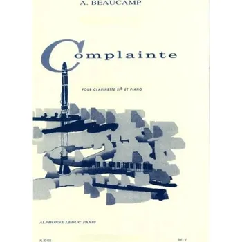 Albert Beaucamp: Complainte (noty na klarinet, klavír)