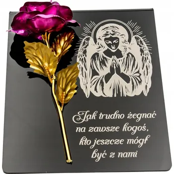 Smuteční dekorace DEKORACE na hrob S GRAVÍROVÁNÍM HŘBITOVNÍ SVÍČKA podstavec na hřbitov STABILIZOVANÁ RŮŽE