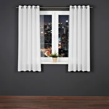 Dekorační záclona s kroužky BASIC bílá 145x170 cm (cena za 1 kus) MyBestHome