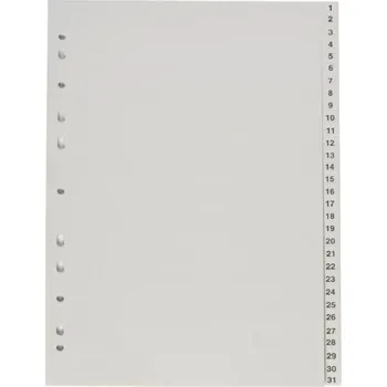 Karton P+P Rozdružovač A4 plastový šedý - 1 - 31 211682