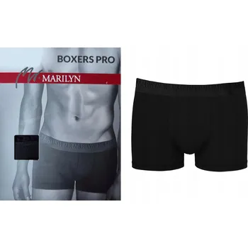 Boxerky MARILYN Klasické pánské boxerky BOXER PRO ČERNÉ ČERNÁ L