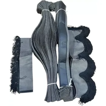 Ochranný autopotah Skládané záclonky 3v1 - univerzální - černá/šedá