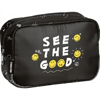 Kosmetická taška Pouzdro na tužky kosmetická taštička Smiley černá pro chlapce dívku
