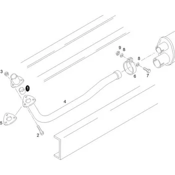 Výfuková trubka Spojka trubek výfukový systém DINEX DIN47812