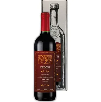 Víno Dárkové víno - Děda - Merlot 0,75