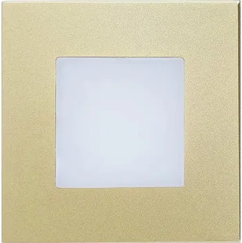Žárovka Luxera Prezent Step light LED 1 W, schodišťové zápustné světlo, gold
