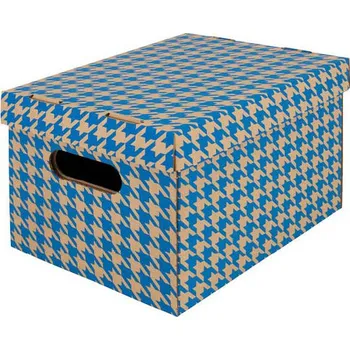 Archivační box Emba Krabice Emba úložná s víkem A4 / 30 x 22,5 x 20 cm / modrá 30206