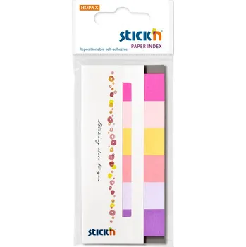 Samolepící bloček Stick´n Samolepicí záložky Stick´n by Hopax - 15 x 45 mm / 6 x 30 lístků / spring odstíny 35718