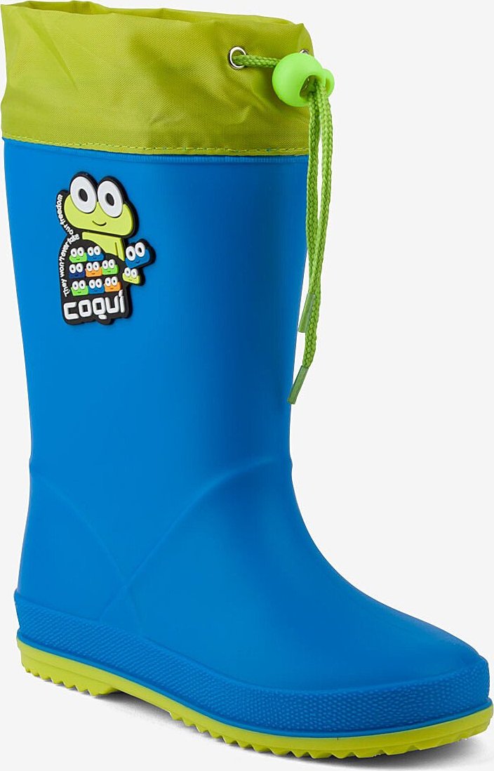 Dětské holínky Coqui RAINY COLLAR FROG Sea blue/Citrus Velikost: 25