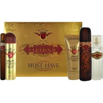 Pánský parfém Cuba Original Cuba Royal Must Have sada toaletní voda 100ml EDT + toaletní voda 35ml EDT + deodorant 200 Ml DEO + sprchový gel 200 Ml + voda po holení ve spreji 100ml