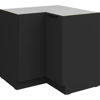 Kuchyňská skříňka 90 x 90 DN 2F BB, Spodní rohová kuchyňská skříňka Aria černá/černá