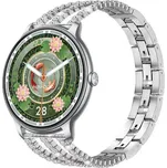 ARMODD Slim stříbrná s kovovým třpytivým řemínkem