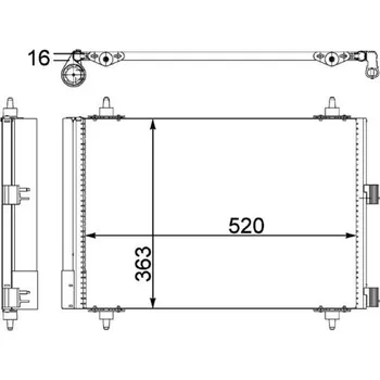 Výparník klimatizace Kondenzátor, klimatizace MAHLE AC 447 000P