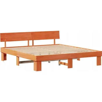Postel Rámeček postele Voskový Bronz 180 x 200 cm Masivní borovicové dřevo