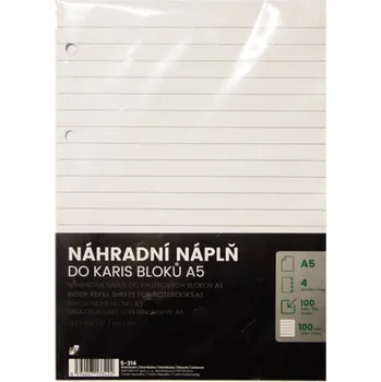 Studio 1+1 Náhradní náplně do kroužkových záznamníků - A5 / linka 68043