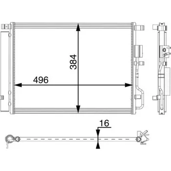 Výparník klimatizace Kondenzátor, klimatizace MAHLE AC 62 000P
