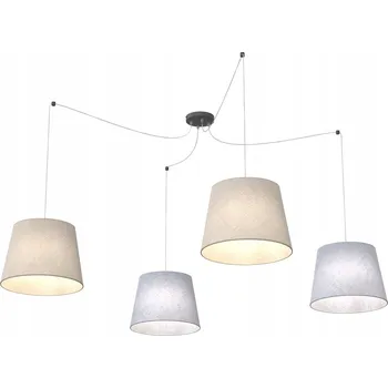 Závěsné svítidlo ASCOT 4 MIX klasické, stínidla, černé, šedé, béžové