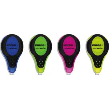 Papír Opravný roller Kores 2way - 4,2 mm x 8 m / neon Kores