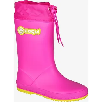 Chlapecké holínky Dětské holínky Coqui RAINY COLLAR Fuchsia/Citrus Velikost: 33
