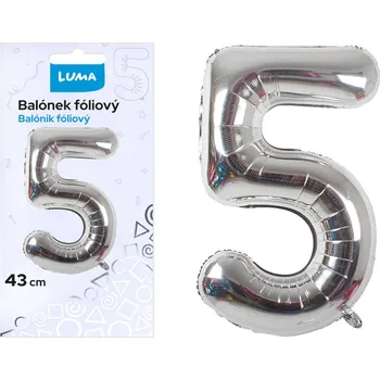 Diář Luma Balónek nafukovací č. 5 - stříbrný / 43cm 578738