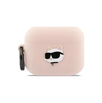 Příslušenství pro sluchátka Karl Lagerfeld 3D Logo NFT Choupette Head Silikonové Pouzdro pro AirPods Pro 3 Pink