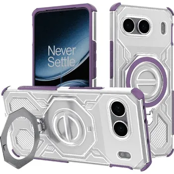 Pouzdro na mobilní telefon Techsuit Carbon Shield PRO pro OnePlus Nord 4 fialový průhledný