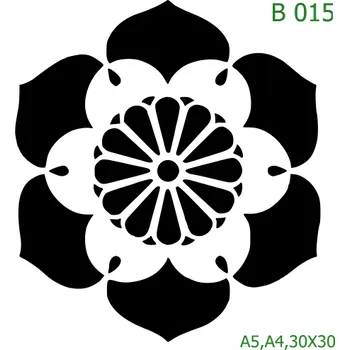 Plastová šablona pro malování - Mandaly a dortovky - Mandala (B015) - 30 x 30 cm , Nelepící folie