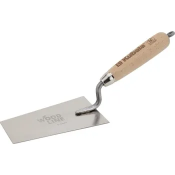 Zednická lžíce WOOD LINE lžíce štukatérská trapézová nerez 80x145x55mm - dřevěná rukojeť