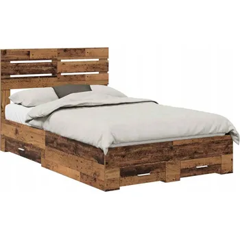 Postel Rámeček postele s zásuvkou a opěrkou hlavy Materiál na bázi dřeva