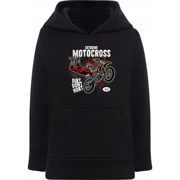 Dětská móda MIKINA S KAPUCÍ MOTOCROSS PRO MALÉHO FANOUŠKA dirt CROSS 134/140 5-6 let