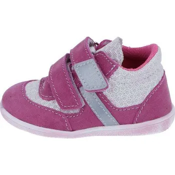 Dívčí polobotky Jonap kožené boty 051MV light růžová tisk Velikost: 22