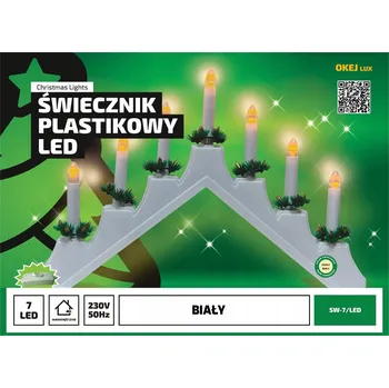 Svícen Plastový svícen Okej Lux 30 cm