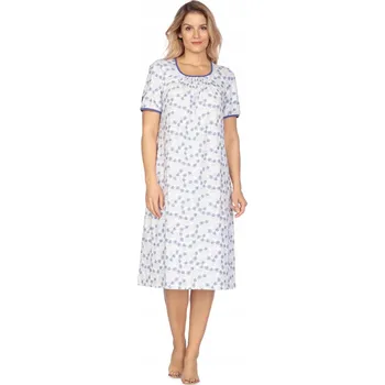 Dámská noční košile Košile e.FEMME - 100% bavlna noční modré květy