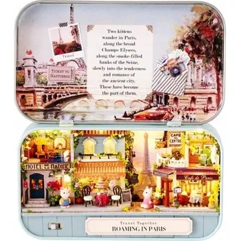 Obraz Miniaturní domeček Zabloudit v Paříži Montmartre Eiffelova věž