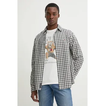 Pánská košile Bavlněná košile Tommy Jeans DM0DM20885 šedá 90A, vel. S