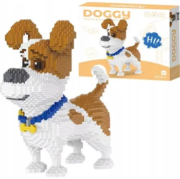 ostatní stavebnice STAVEBNICE LOGO SLADKÝ PEJSEK ROZTOMILÝ PES Z KOSTEK MODEL PUZLE DOG 3D DÁREK