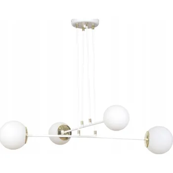 Lustr Emibig OGNIS 4xE14 10W bílý, nastavitelný, kov/ Sklo