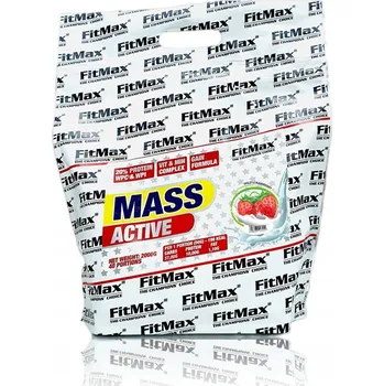 Protein FITMAX MASS ACTIVE 2000 GAINER PRO NABRÁNÍ HMOTY S WPC (SYROVÁTKOVÝ PROTEIN) - PŘÍCHUŤ JAHODA, 20% PROTEINU