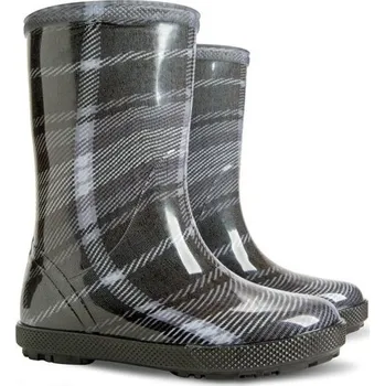 Dívčí holínky Demar HAWAI PRINT AE kostka černobílá dětské holínky Velikost: 30/31