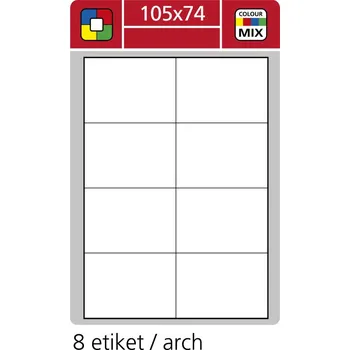 Papír Print etikety A4 pro laserový a inkoustový tisk / 30 archů - 105 x 74 mm (8 etiket / arch) SK Label