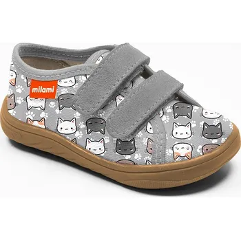Dívčí tenisky Barefoot plátěnky Milami BF3 ZAC52 04A Grey Velikost: 27