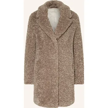 Dámský kabát Lilienfels Dámský Plyšový Kabát, černošedá, 38