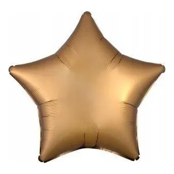 Balónek Fóliový Balónek Hvězda Zlatá Star Gold 43cm Anagram LUZ Bulk Silk Lustre