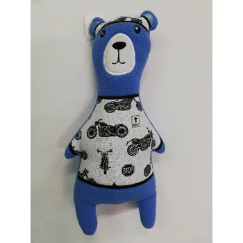 plyšák Plyšový medvídek modrý v pyžámku - 28cm