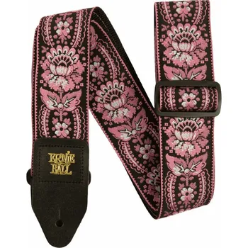 Kytarový popruh Ernie Ball Classic Jacquard Pink Orleans Kytarový pás