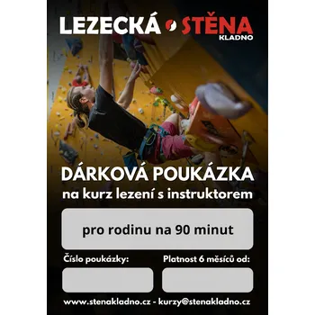 Dárkový potravinový koš LEZECKÁ STĚNA KLADNO DÁRKOVÁ POUKÁZKA - Kurz lezení s instruktorem pro rodinu Délka kurzu: 1 lekce 120 minut