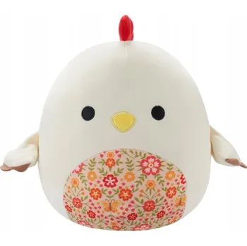 plyšák Squishmallows Plyšák BÉŽOVÝ KUŘECÍ KOHOUT S KVĚTY TODD 30 cm