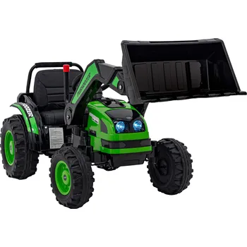 Dětské elektrovozidlo Vehicle Excavator Tractor Green