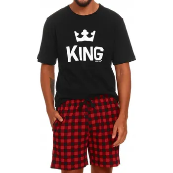 Pánské pyžamo Doctor Nap pánské pyžamo King krátký rukáv, velikost M