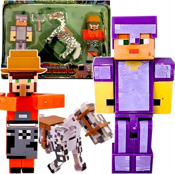 Figurka FIGURKA MINECRAFT SADA FIGUREK 3v1 ALEX KŮŇ VESNIČAN + MEČ DOPLŇKY XXL
